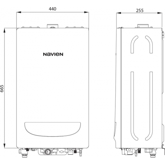 Газовый котел NAVIEN Deluxe Comfort Plus 40K (40кВт) двухконтурный