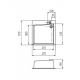 Мойка для кухни керамогранит АКВАТОН Парма 47*51 графит
