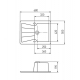 Мойка для кухни керамогранит АКВАТОН Монца 68*50 шампань