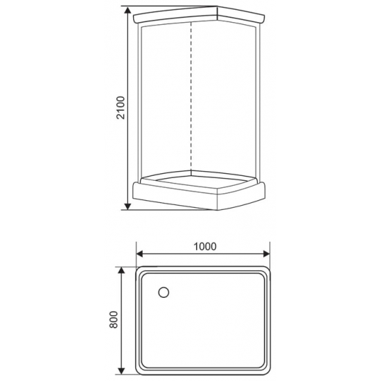 Душевая кабина ARCUS Style S-47 100x80x210