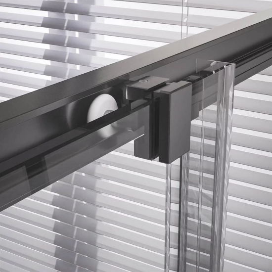 Душевой уголок VECONI Premium Trento PTC-20GR 100x80, стекло прозрачное, профиль графит