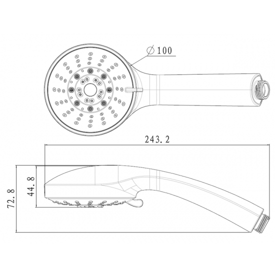 Лейка для душа LEMARK LM0135C хром, 5 режимов