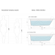 Акриловая ванна CERSANIT Nike 170x70 см, с каркасом, ультрабелая