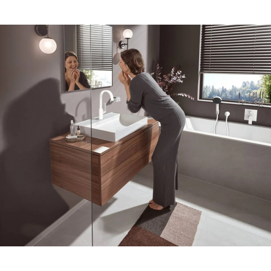 Встраиваемый смеситель для душа и ванны HANSGROHE Vivenis 75415700 матовый белый