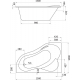 Акриловая ванна SANTEK Ибица 1.WH11.2.034 L без опоры 150x100 см, угловая, асимметричная
