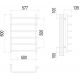 Полотенцесушитель водяной TERMINUS Стандарт П6 500x600 с боковым подключением 500