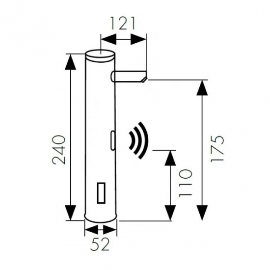 Смеситель для раковины бесконтактный (сенсорный) KAISER Sensor 38521