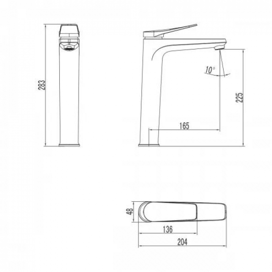 Смеситель для раковины LEMARK Bronx LM3709BL чёрный