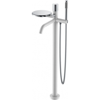 Смеситель для ванны напольный BOHEME Stick 129-WCR white diamond chrome