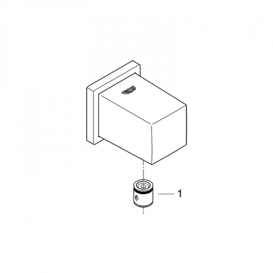 Шланговое подключение GROHE Euphoria Cube 27704000 хром