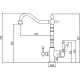 Смеситель для кухни с подключением к фильтру с питьевой водой SAVOL S-L1803S песочный