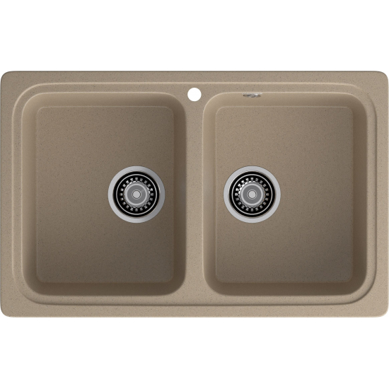 Мойка для кухни SANTREK AQUA PRO Boxy SA-S780K 2 чаши 786х500 мм, песочный