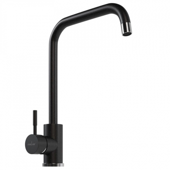 Смеситель для кухни MIXLINE ML-GS12 (308) из нержавеющей стали, чёрный