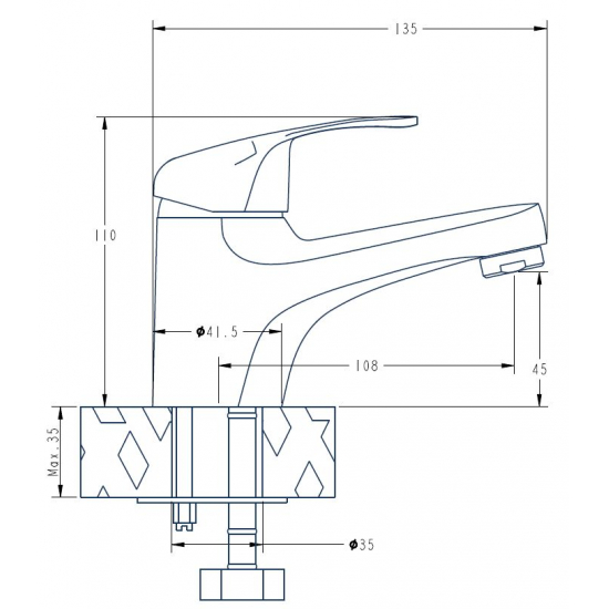 Смеситель для раковины ESKO Kansas KS26