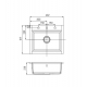 Мойка для кухни керамогранит АКВАТОН Делия 60*52 песочный