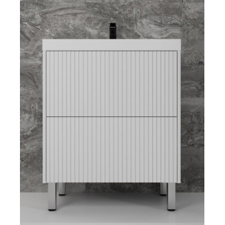 Тумба с раковиной STYLE LINE Стокгольм 70 рифленый софт напольная, раковина Andrea Classic 70