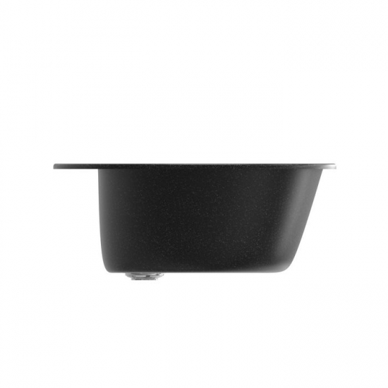 Мойка для кухни керамогранит MIXLINE GM13 круглая черная 308 495мм глуб чаши 190