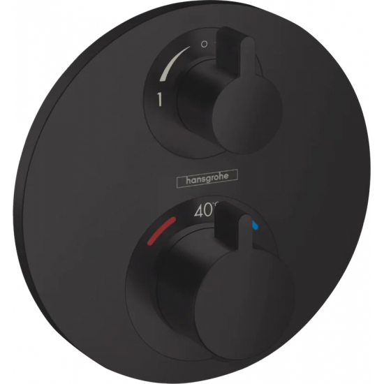 Термостатический смеситель встраиваемый HANSGROHE Ecostat S 15758670, С ВНУТРЕННЕЙ ЧАСТЬЮ чёрный