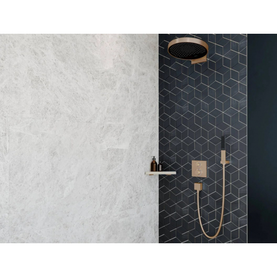 Термостатический смеситель встраиваемый HANSGROHE Ecostat Square 15714140 шлифованная бронза