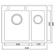 Мойка для кухни врезная SEAMAN Eco Marino SMV-575DR двухчашевая, вентиль-автомат