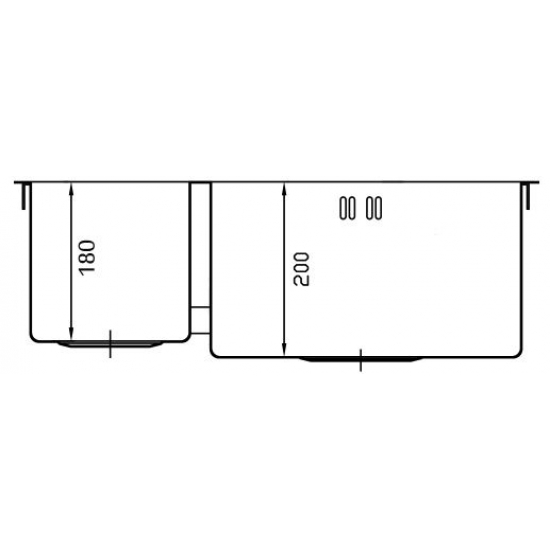Мойка для кухни врезная SEAMAN Eco Marino SMV-575DL двухчашевая, вентиль-автомат