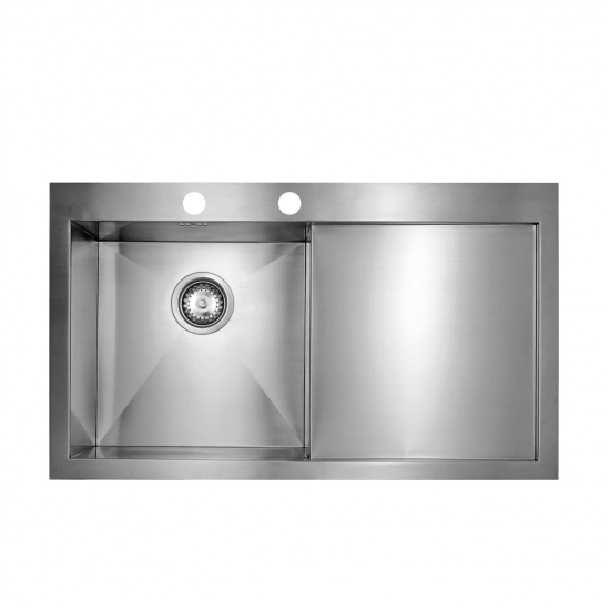 Мойка для кухни врезная SEAMAN Eco Marino SMV-Z-860R с крылом, вентиль-автомат