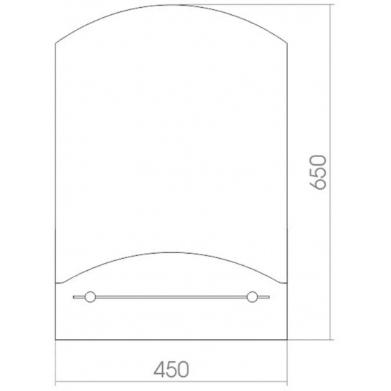 Зеркало MIXLINE Меркурий 450x650 с полкой