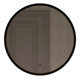 Зеркало круглое MIXLINE Монако D600 с LED подсветкой, чёрный