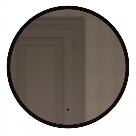 Зеркало круглое MIXLINE Монако D600 с LED подсветкой, чёрный