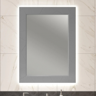 Зеркало OPADIRIS Луиджи 70 с подсветкой и функцией антизапотевания, серое матовое