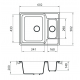 Мойка для кухни GRANICOM G-011 1.5 чаши 602х502 мм, грей