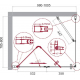 Душевой уголок BelBagno ALBANO-ASH-1-100/80-C-Cr стекло прозрачное