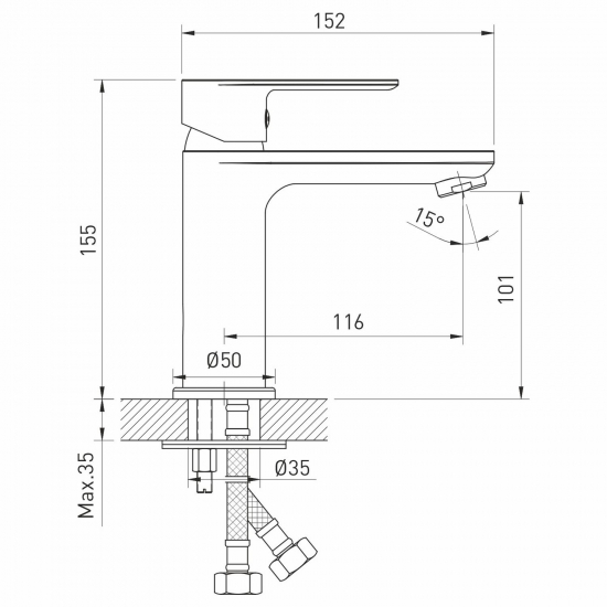 Смеситель для раковины MIXLINE Plus Life ML26-04
