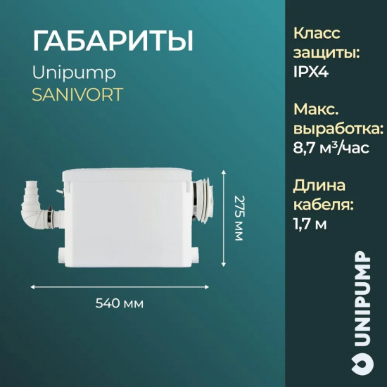 Канализационный насос UNIPUMP SANIVORT 405М