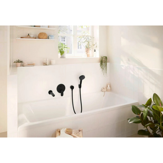 Встраиваемый смеситель для душа и ванны HANSGROHE Rebris S 72466670 чёрный матовый
