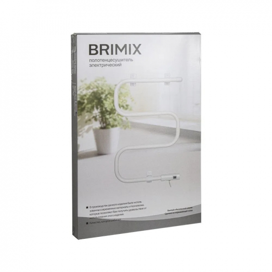 Полотенцесушитель электрический BRIMIX BK107W М-образный 400x600x100 белый