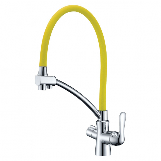 Смеситель для кухни с подключением к фильтру с питьевой водой LEMARK Comfort LM3070C-Yellow