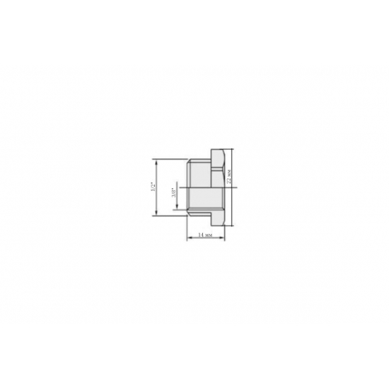 Футорка резьбовая VALTEC 1/2" х 3/8" латунная 15-10 мм VTr.581.N.0403