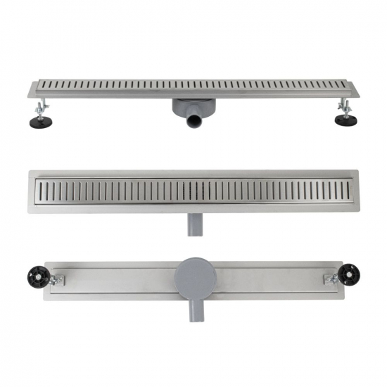 Душевой лоток САНАКС 00140 800х70 линейный, горизонтальный, с зазором под плитку нержавеющая сталь