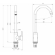 Смеситель для кухни WONZON & WOGHAND WW-A21102-MB, чёрный матовый