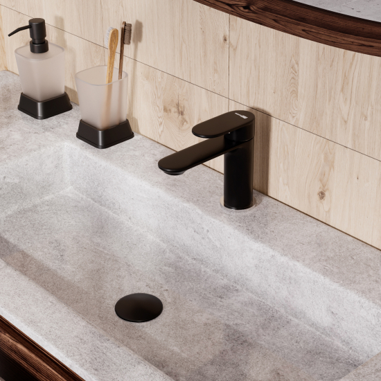 Смеситель для раковины WASSERKRAFT Elbe 7403 чёрный матовый