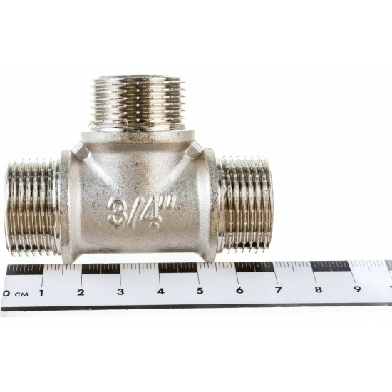 Тройник резьбовой VALTEC 3/4" x 3/4" x 3/4" нар.-нар.-нар. 20 мм VTr.131.N.0005