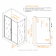 Душевой уголок RGW Classic CL-133 140x80 стекло тонированное, профиль хром
