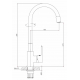 Смеситель для кухни с гибким изливом MIXLINE Plus Kitchen Line ML35-093, серый