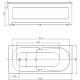 Акриловая ванна АКВАТЕК Лея LEY170-0000015 170x75 с каркасом и фронтальным экраном