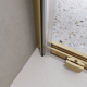 Душевая дверь в нишу BelBagno LUCE-BF-1-120-C-ORO стекло прозрачное, профиль золото