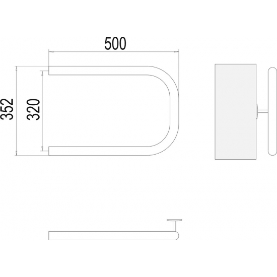 Полотенцесушитель водяной TERMINUS П-образный БШ 320x500