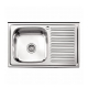 Мойка для кухни накладная LEDEME L98050-L 80*50 т.0,8 левая глянцевая