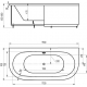 Акриловая ванна АКВАТЕК Морфей MOR190-0000059 190x90 см, с каркасом и фронтальным экраном