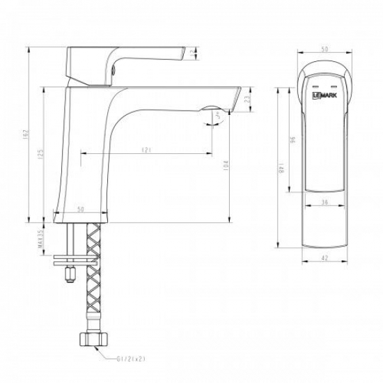 Смеситель для раковины LEMARK Ursus LM7206BL чёрный